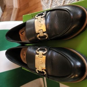 Kate Spade Kolby horse bit buckle leather loafers size 7-EUC